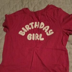 Old Navy Pink Birthday Girl Tee